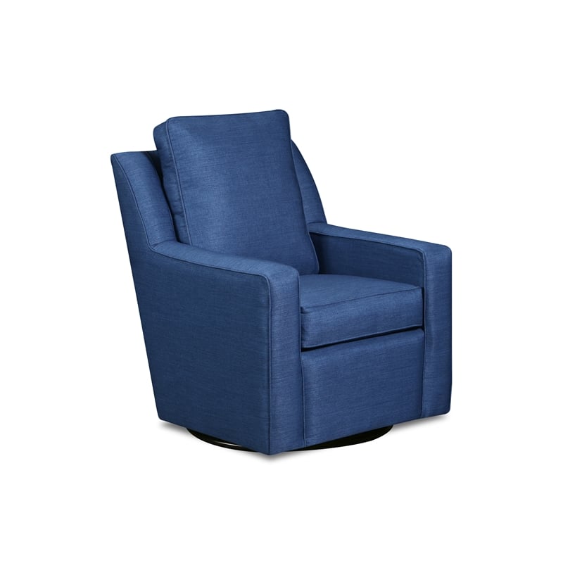 The 1st Chair Miley Swivel Glider with Cobalt Fabric - Made In USA