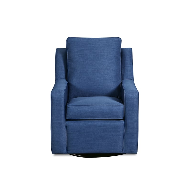 The 1st Chair Miley Swivel Glider with Cobalt Fabric - Made In USA