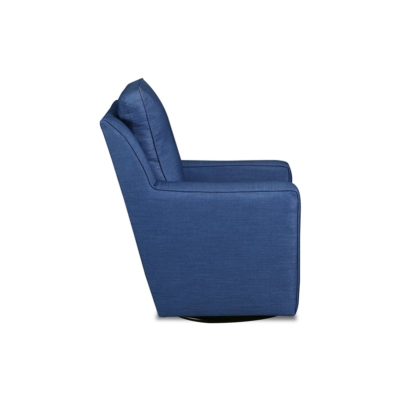 The 1st Chair Miley Swivel Glider with Cobalt Fabric - Made In USA