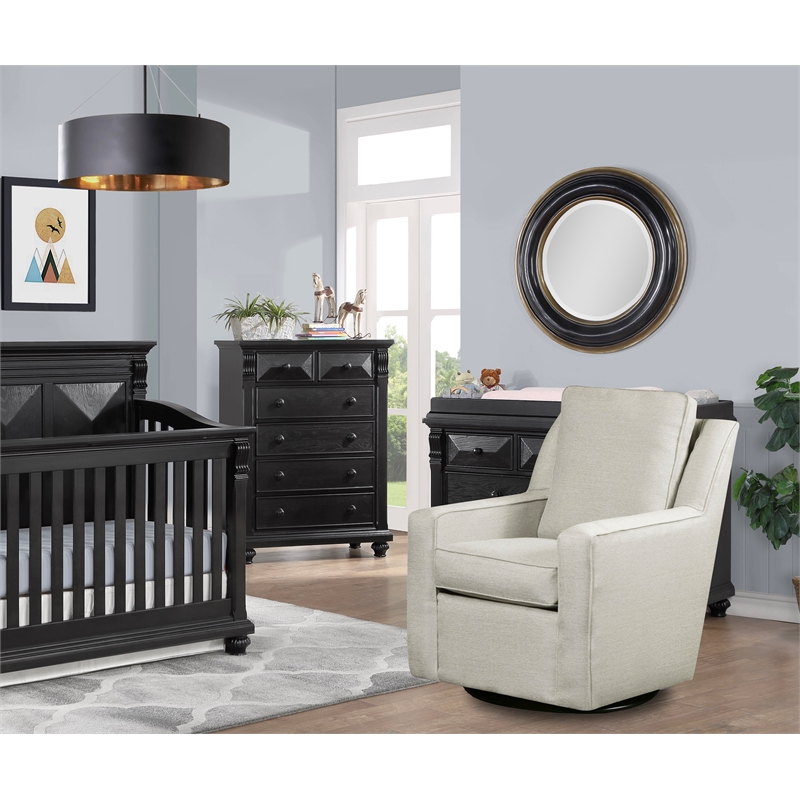 The 1st Chair Miley Swivel Glider with Millionaire Fabric - Made In USA