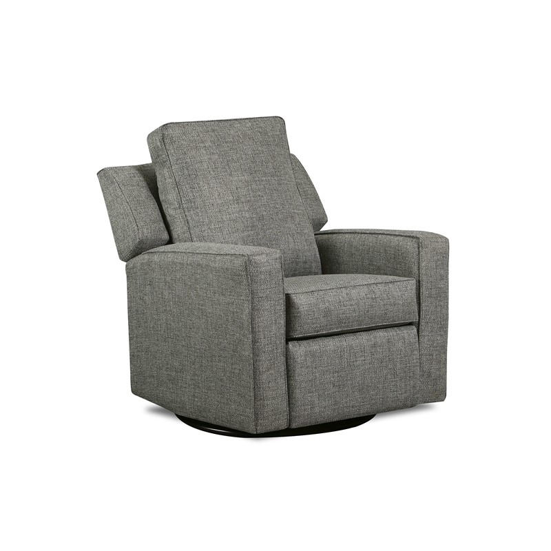 The 1st Chair Harrison Gliding Swivel Recliner in Brushed Graphite - Made In USA
