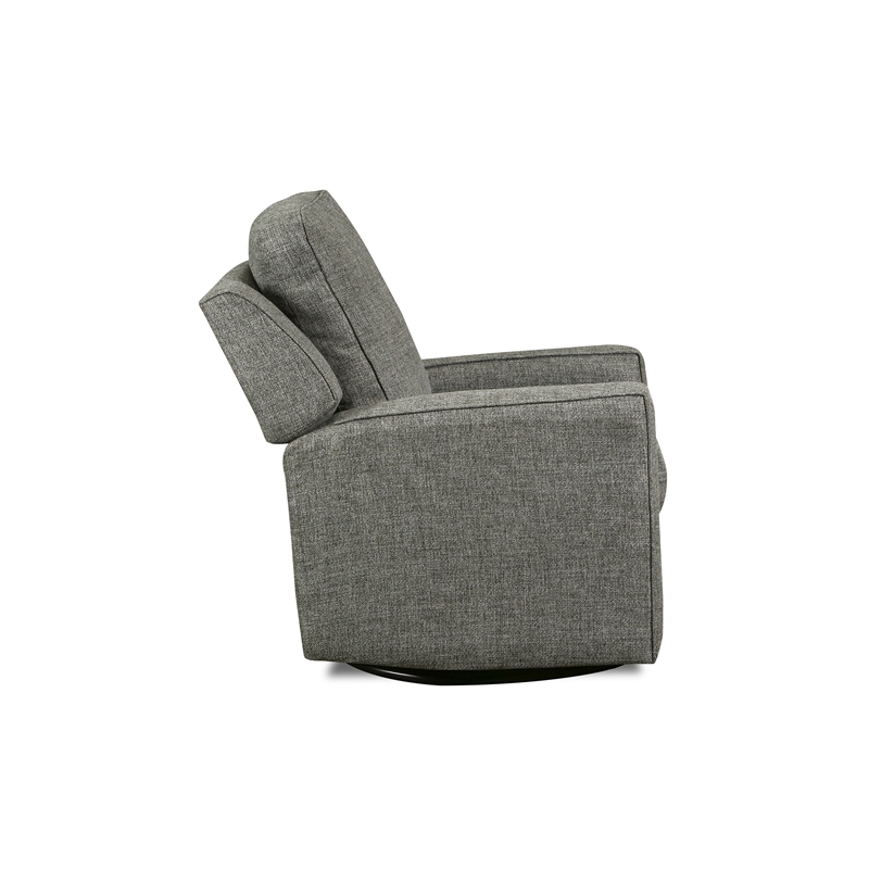 The 1st Chair Harrison Gliding Swivel Recliner in Brushed Graphite - Made In USA