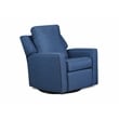 The 1st Chair Harrison Gliding Swivel Recliner with Cobalt Fabric - Made In USA