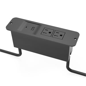 Raffel Systems 120V(x2) USB-A & USB-C PD Power Station w/ Extension Cord - Black