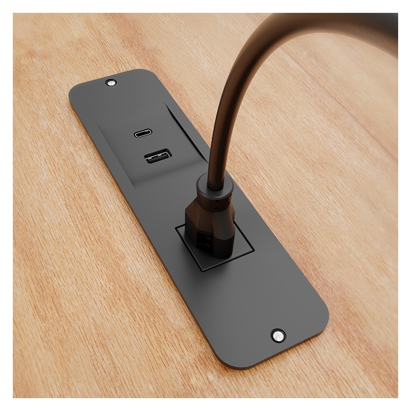 Raffel Systems 120V  USB-A & USB-C PD Power Station w/ Extension Cord - Black