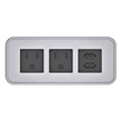 Raffel Systems USB-A Rectangle  120V Power Station - Silver