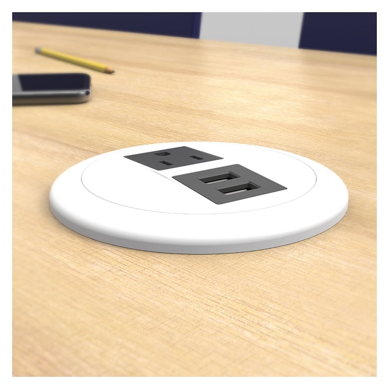 Raffel Systems USB-A Dome  120V Power Station - White