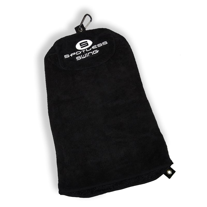Brightspot Spotless Swing Golf Towel in Black
