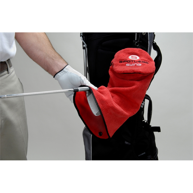 Brightspot Spotless Swing Golf Towel in Black