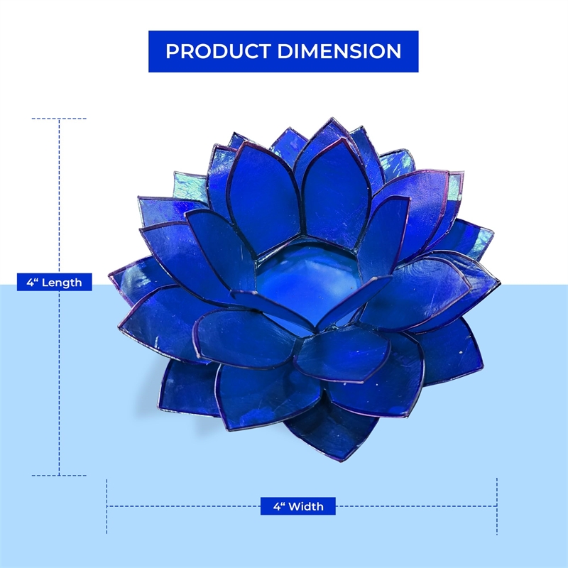 Brightspot Moonshadow Capiz Shell Tea Light Holder in Blue