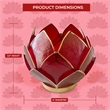 Brightspot Blooming Lotus Capiz Shell Tea Light Holder in Red