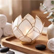 Brightspot Blooming Lotus Capiz Shell Tea Light Holder in Natural