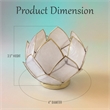 Brightspot Blooming Lotus Capiz Shell Tea Light Holder in Natural