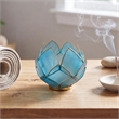 Brightspot Blooming Lotus Capiz Shell Tea Light Holder in Blue