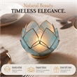 Brightspot Blooming Lotus Capiz Shell Tea Light Holder in Blue