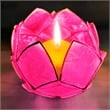 Brightspot Blooming Lotus Capiz Shell Tea Light Holder in Pink