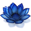 OM Gallery Capiz Shell Lotus Tea Light Holder in Blue