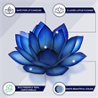 OM Gallery Capiz Shell Lotus Tea Light Holder in Blue