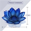 OM Gallery Capiz Shell Lotus Tea Light Holder in Blue
