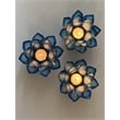 OM Gallery Capiz Shell Lotus Tea Light Holder in Blue