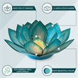 OM Gallery Capiz Shell Lotus Tea Light Holder in Light Blue
