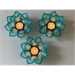 OM Gallery Capiz Shell Lotus Tea Light Holder in Light Blue