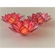 OM Gallery Capiz Shell Lotus Tea Light Holder in Pink