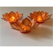 OM Gallery Capiz Shell Lotus Tea Light Holder in Orange