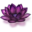OM Gallery Capiz Shell Lotus Tea Light Holder in Purple