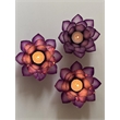 OM Gallery Capiz Shell Lotus Tea Light Holder in Purple