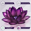 OM Gallery Capiz Shell Lotus Tea Light Holder in Purple