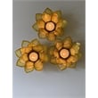 OM Gallery Capiz Shell Lotus Tea Light Holder in Yellow