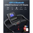FYC Heavy Duty Foldable  3.5 HP Treadmill w/ Incline & Bluetooth in Black