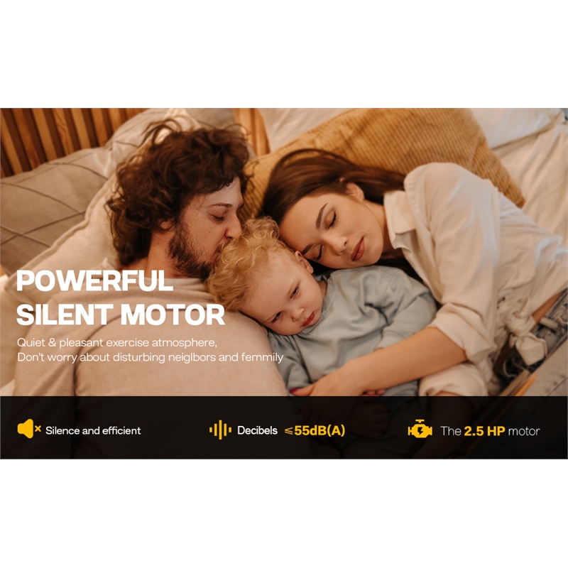 FYC Portable Electric 2.5HP Folding Treadmills w/ Bluetooth & Incline in Balck