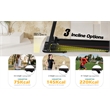 FYC Portable Electric 2.5HP Folding Treadmills w/ Bluetooth & Incline in Balck
