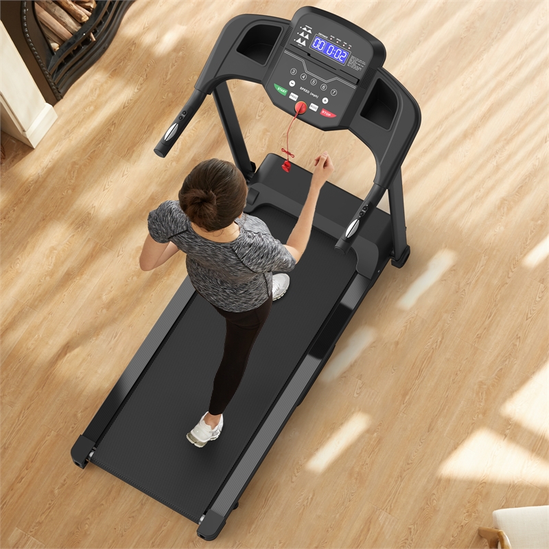 FYC 2.5HP Electric Folding Treadmill for Home Gym in Black