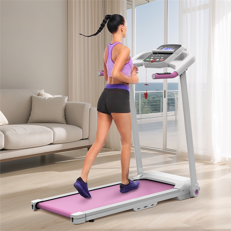 FYC 2.5HP Electric Folding Treadmill for Home Gym in Pink