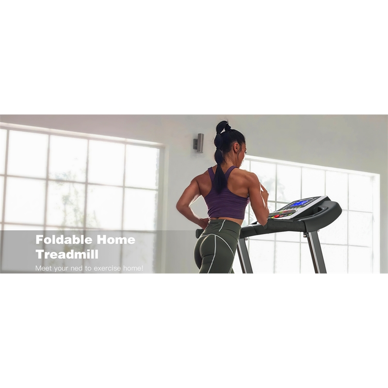FYC 12 Programs Portable Electric 3.5HP Treadmill for Home in Green