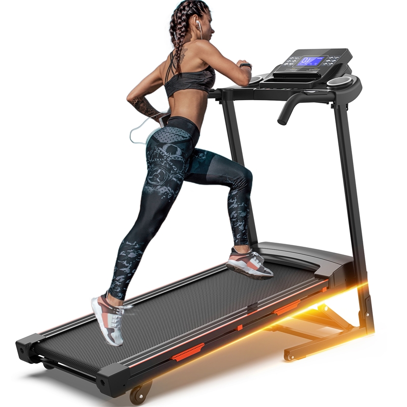 FYC 3.5HP 8.5MPH Treadmill w/ Bluetooth Heart Rate Sensor & Incline in Black