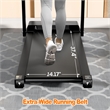 FYC 2.5HP Foldable Treadmills with Handles & LED Display Walking Pad in Black