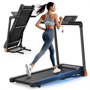 FYC 3.5 HP 0.5-8.5MPH  LED Display Foldable Treadmill for Home in Black