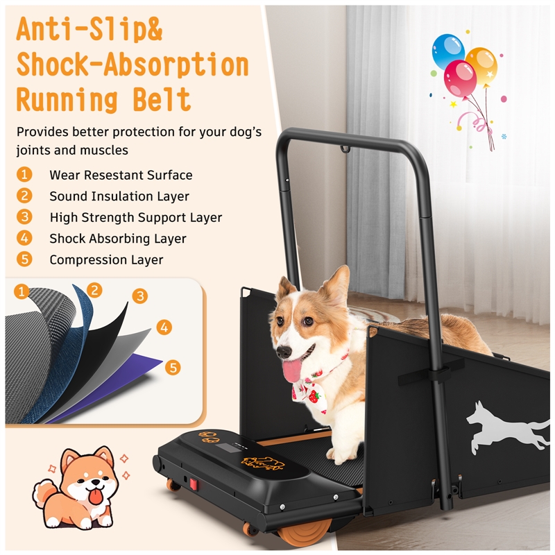 FYC Small/Medium Dogs Portable Exercise Treadmill in Orange