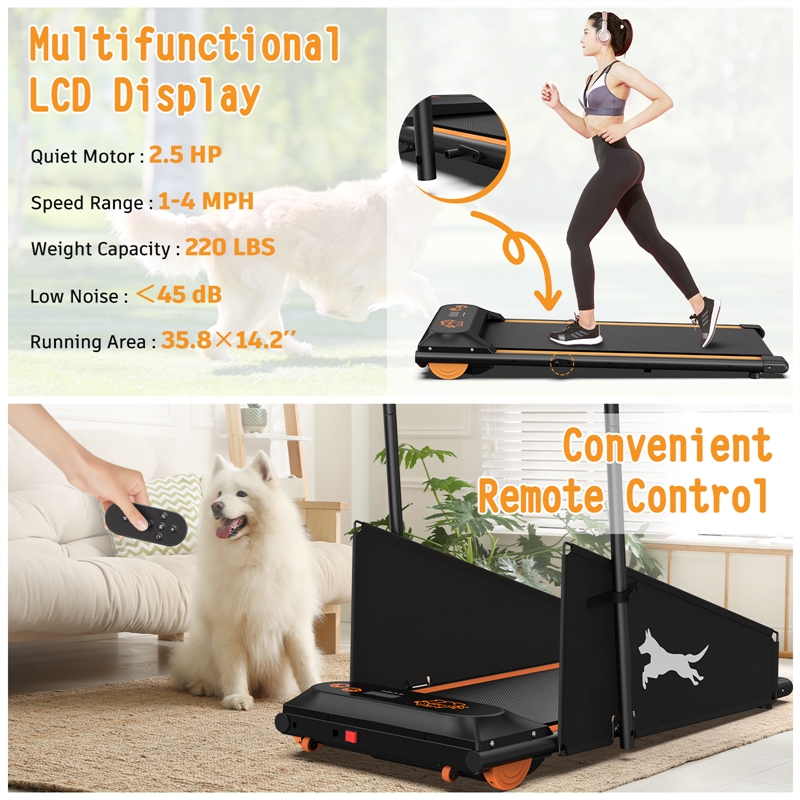 FYC Small/Medium Dogs Portable Exercise Treadmill in Orange