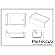 PerfecTub by Braktub 60x32 Left Hand Regular Rough-in Bathtub in White