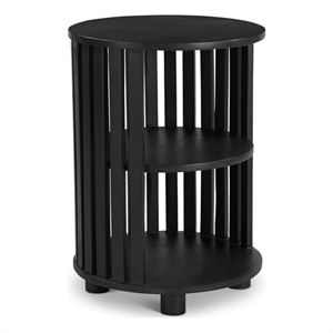Shurs Lane Tessa 15.75&quot Round End Table in Sandblasted Black