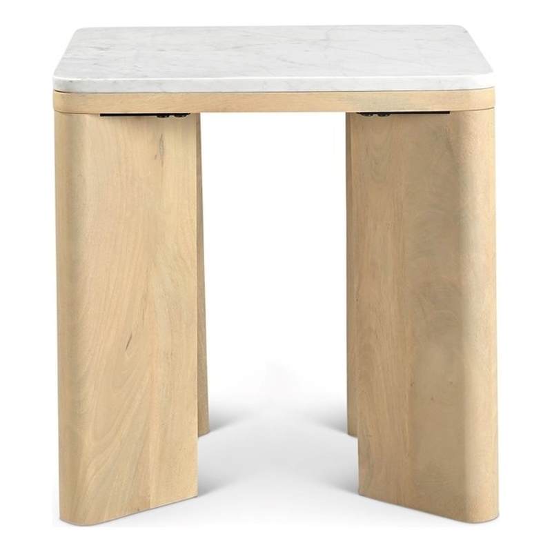 Shurs Lane Zara End Table in Bleached Oak