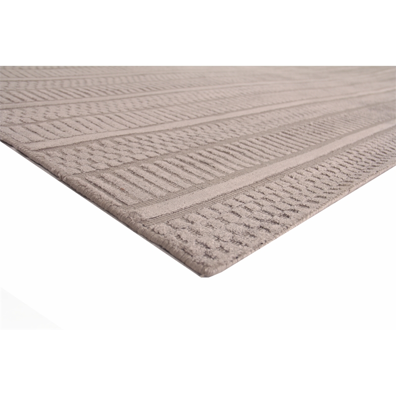 Addison Handloomed Bamboo Silk Aluminum 10'x14' Area Rug