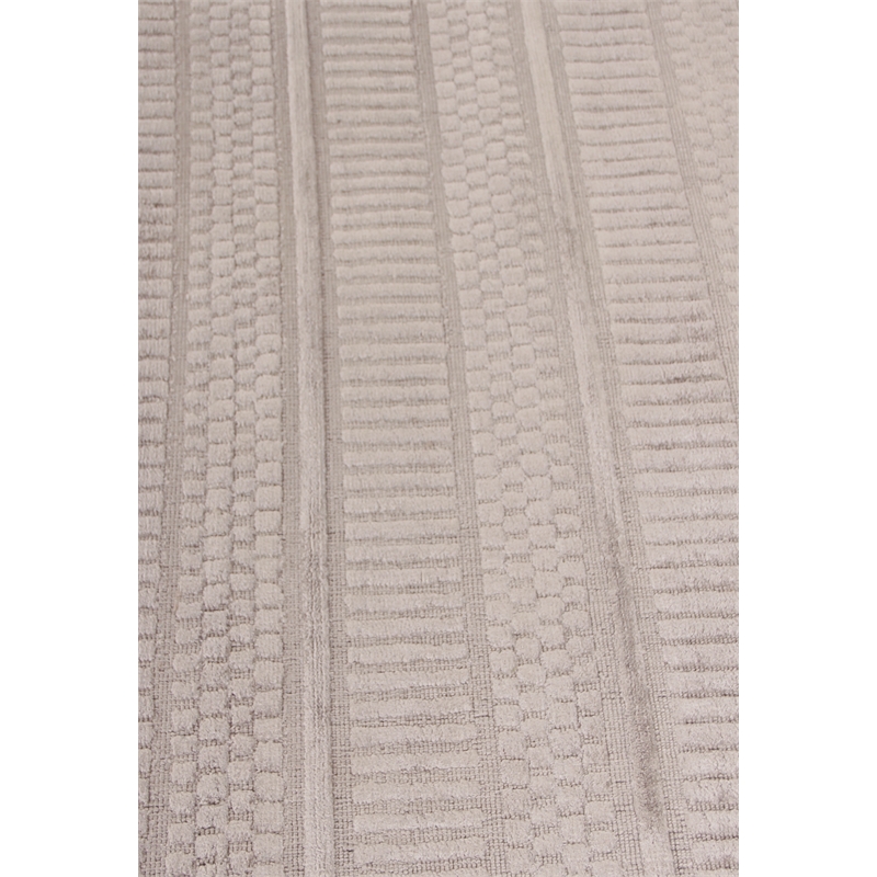 Addison Handloomed Bamboo Silk Aluminum 10'x14' Area Rug