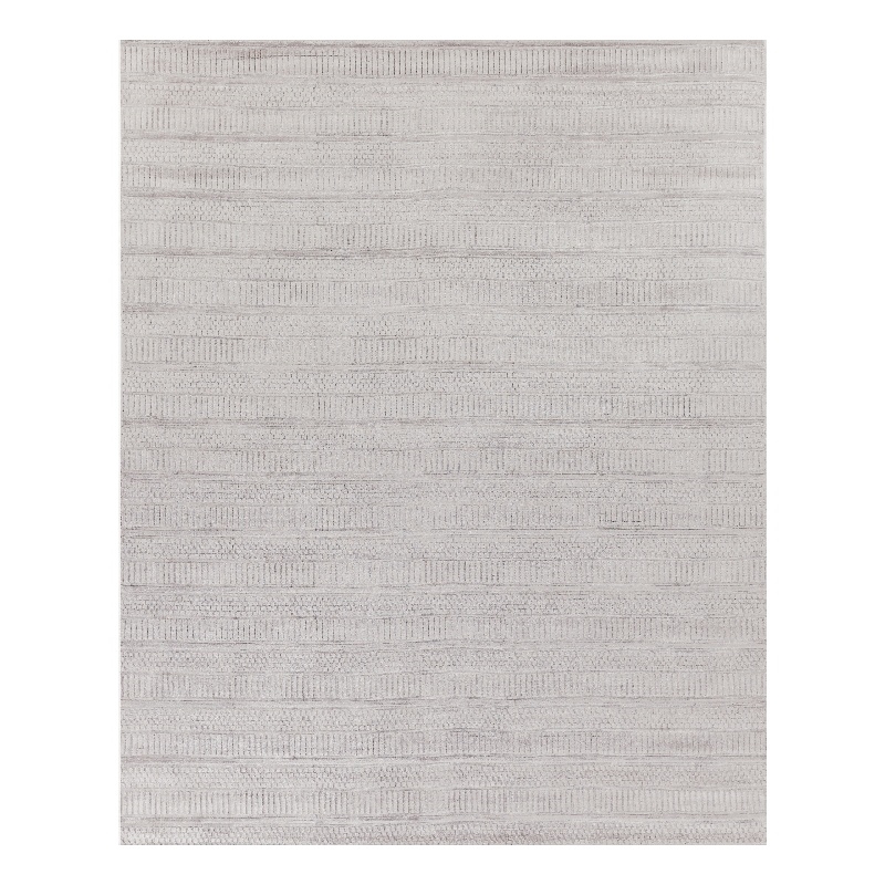 Addison Handloomed Bamboo Silk Aluminum 10'x14' Area Rug