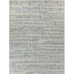 Aldridge Hand-Knotted Wool/Bamboo Silk Light Blue/Ivory 8'x10' Area Rug
